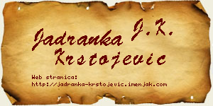 Jadranka Krstojević vizit kartica